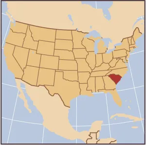 South Carolina Map Drucke: South Carolina reference map