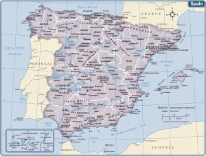Drucke von 2011er Ausgabe Spanien Drucke: Spanien Landkarte