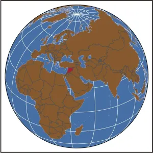 Middle East Geography Drucke: Syria locator map