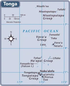 Reference Maps 2011 Drucke: Tonga country map