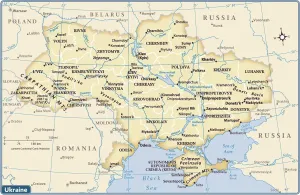 Karte der Ukraine