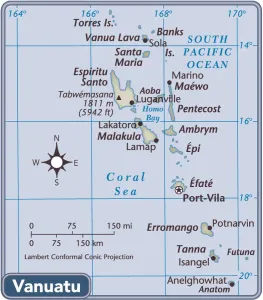 Reference Maps 2011 Drucke: Vanuatu country map