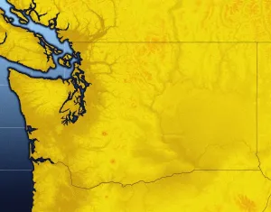 Satellitenkarten Drucke: Karte von Washington