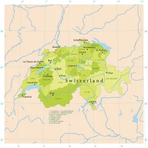 Schweiz Vektor-Karte