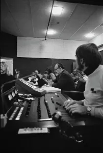 Aufnahme von Aretha Franklins Version von The Weight im Atlantic Studios.