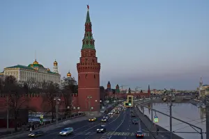 Former Soviet Union Architecture Drucke: Moscow Kremlin at sunset