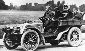 Archival Black And White Images Drucke: Motor Car Outing