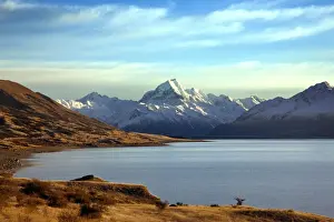 Blue Sky Outdoor Photography Drucke: Mount Cook
