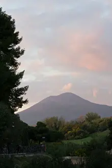 Autumn Sunset Photography Drucke: Mount Vesuvius