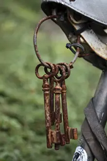 Outdoor Photography Ideas Drucke: Old rusty keys on a key ring