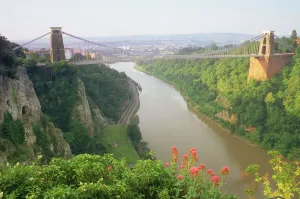 Brücke der Aufhängung im Stadtteil Bristol, Fluss Avon, Großbritannien