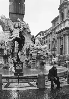 Bernini Fountain Drucke: Piazza Navona