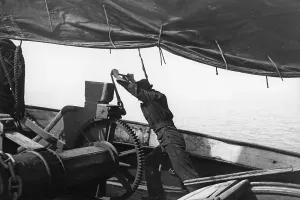 Thames Sailing Barge Drucke: Bargee At Work