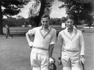 Vintage Sport Photography UK Drucke: Two Batsmen