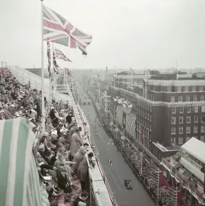 Union Jack Flag Drucke: Coronation Crowd