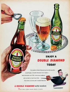 Vintage Advertisements Drucke: Double Diamond