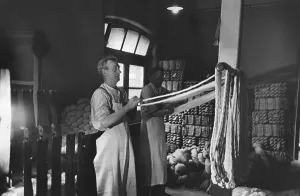 Textile Manufacturing Process Drucke: Folding Yarn