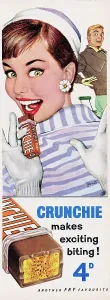 Vintage Chocolate Advertisement Drucke: Fry's Crunchie