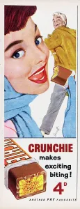 Vintage Chocolate Advertisement Drucke: Fry's Crunchie