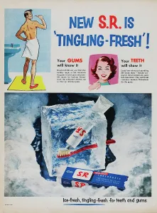 Vintage Toothpaste Ads Drucke: Gibbs S.R. Toothpaste