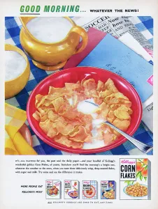 Classic American Advertising Art Drucke: Kellogg's Corn Flakes