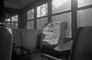 Vintage Train Photos Drucke: Paper Reader