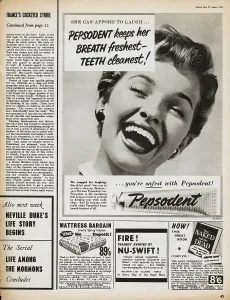 Vintage Advertisements Drucke: She Can Laugh