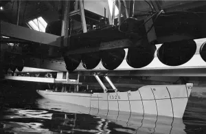 Black And White Shipyard Photos Drucke: Model Trawler