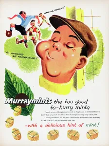 Vintage Food Advertising Drucke: Murraymints