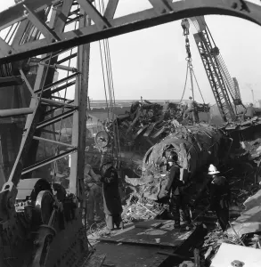 Vintage Railway Photography UK Drucke: Perth Express Crash
