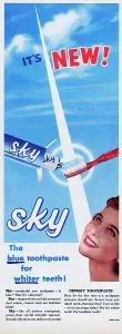 Vintage Toothpaste Ads Drucke: Sky Toothpaste