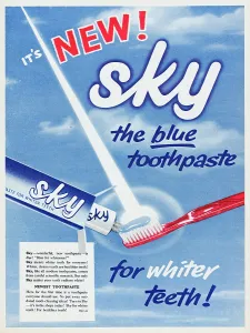 Retro Advertising Artwork Drucke: Sky Toothpaste