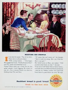 Retro Advertising Posters Drucke: Sunblest Bread