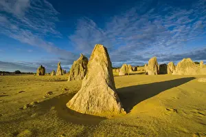 Barren Desert Scenes Drucke: The Pinnacles limestone formations, Nambung National Park, Western Australia