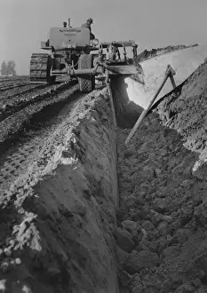 American Countryside Landscape Drucke: Ploughing The Soil