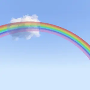 Vibrant Colorful Artwork Drucke: Rainbow, 3D illustration