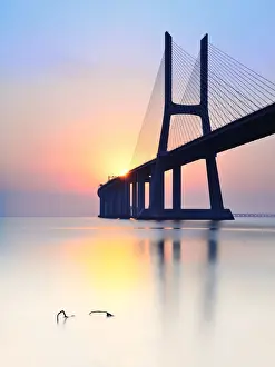 Sunrise In Portugal Drucke: Rainbow Bridge