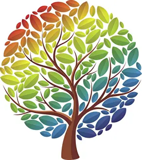 Regenbogenbaum-Illustration
