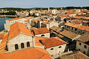 Croatian Old Town Architecture Drucke: Roofs of Porec