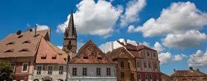 Transylvania Architecture Drucke: Rooftops of Sibiu