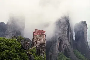 Meteora Landscape Photography Drucke: Rosanou Monastery