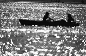 Black And White Nautical Photos Drucke: Rowing Tourists
