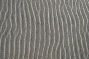 High Angle View Of Sand Dunes Drucke: Sand structure, wind ripples, beach, Denmark
