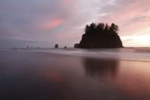 USA Coastal Scenery Photos Drucke: Second Beach at La Push, Olympic Coast, Washington, USA