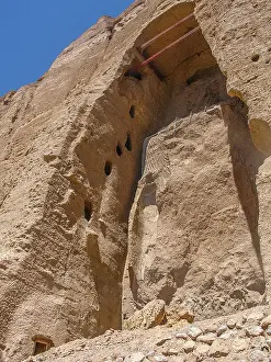 Afghanistan Landmarks Drucke: Smaller Buddha of Bamiyan