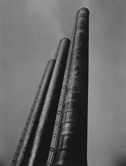 Vintage American Industry Drucke: Smokestacks