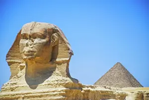 Middle East Landmark Drucke: Sphinx and Pyramid