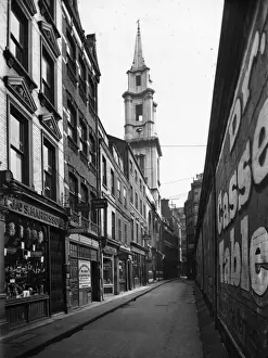 Drucke von Um circa 1950: Sankt Vedast Foster Lane oder Sankt-Vedast-Alias-Foster, eine Kirche im Foster-Lane in der Stadt London, ist dem heiligen St Stadt London Drucke: Vedast's Kirche