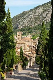 Balearic Islands Spain Drucke: Steps to Calvary, Pollenca, Majorca, Balearic Islands, Spain