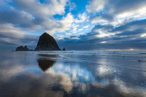 Landschaften Drucke: Haystack-Rock auf der Cannons-Beach